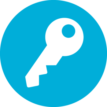 Blue key icon